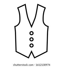 vest jacket icon or logo illustration on white background. Perfect use for website, pattern, design, etc.