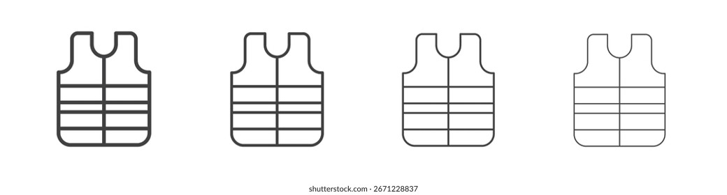Vest jacket icon. Thin line icon for website design and development, app development.