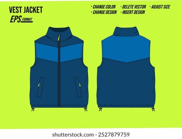 vest jacket mockup vector design