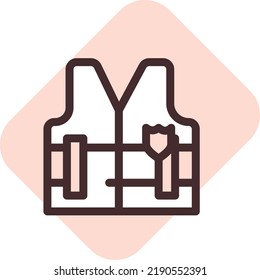 Vest law, illustration, vector on a white background.