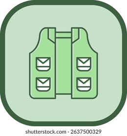 Vest Line vector Icon Design