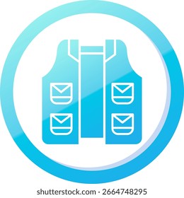 Diseño de icono de Vector de línea de chaleco