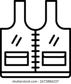Weste Linie Vektor Symbol Design