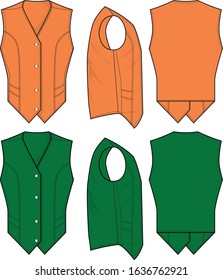 vest for men vector pattern template
