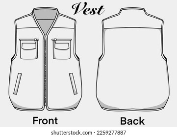 Vest mock up, color can be adjusted again. This design is for fashion brands, selling products, templates, advertisements, and others.