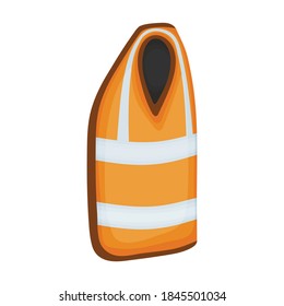 Vest safety cartoon vector icon.Cartoon vector illustration safety jacket. Isolated illustration of vest safety icon on white background.