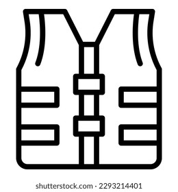 Vest safety icon outline vector. Water life. Kid guard