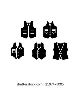 Vest set icon isolated on white background