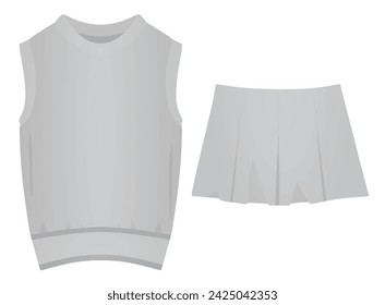 Weste und Shorts. Vektor-Illustration
