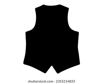 Vest-Silhouette, Vektorgrafik-weißer Hintergrund