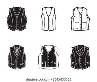 vest sketch icon silhouette vector illustration