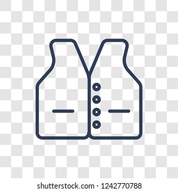 Vest suit icon. Trendy linear Vest suit logo concept on transparent background from Luxury collection