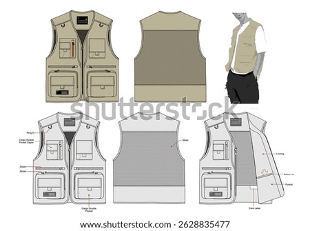 VEST TACTICAL MULTI POCKETS CARGO