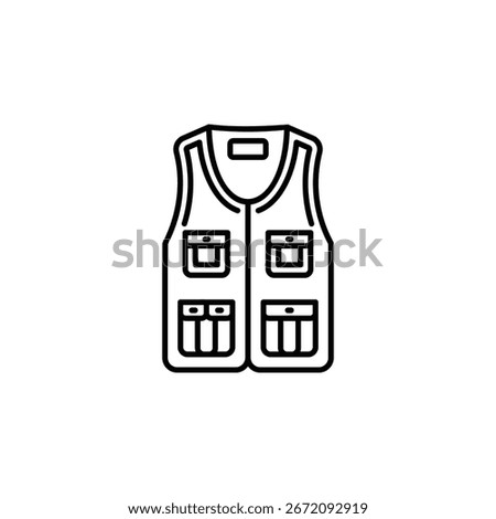 Vest vector icon. Adventure icon line style. perfect use for logo, presentation, website, and more. modern icon design outline style