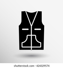Vest vector icon clothing style clothes uniform logo.