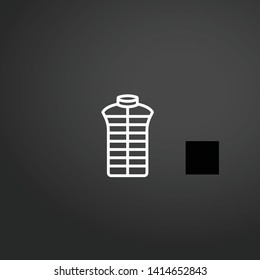 Vest vector icon. Vest concept stroke symbol design. Thin graphic elements vector illustration, outline pattern for your web site design, logo, UI. EPS 10.