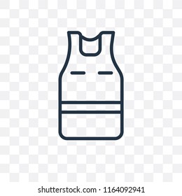 Vest vector icon isolated on transparent background, Vest logo concept