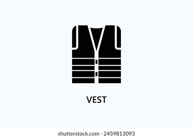 Vest-Vektorgrafik-Symbol oder Logo-Illustration