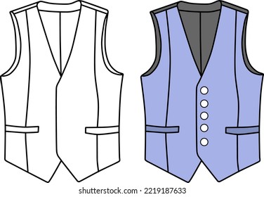 vest vector illustration isolated on white background