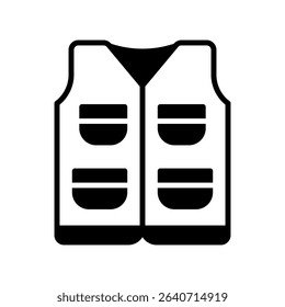 Vest Vector for Outdoor Layering and Adventure Clothing. Lightweight jacket illustration, travel and hiking outfit concept