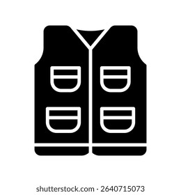 Vest Vector for Outdoor Layering and Adventure Clothing. Lightweight jacket illustration, travel and hiking outfit concept