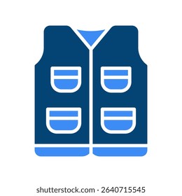 Vest Vector for Outdoor Layering and Adventure Clothing. Lightweight jacket illustration, travel and hiking outfit concept