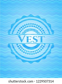 Vest water representation badge background.