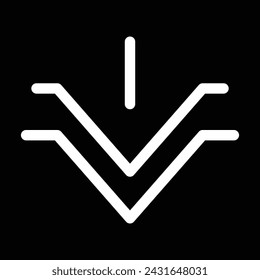 Vesta astrology symbol minimal with black background. icon design