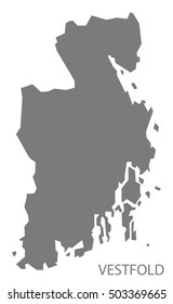 Vestfold Norway Map grey