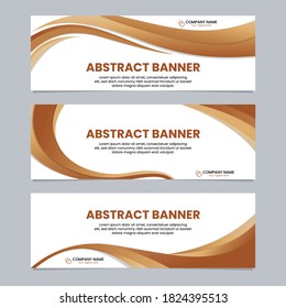 Vestor abstract wave banner design template. Modern and minimalist banner design for advertising, education, corporate business, header, footer, background, backdrop, landing page.