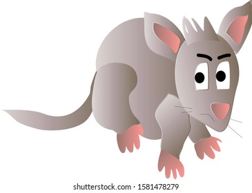 Vestor cartoon of a possum