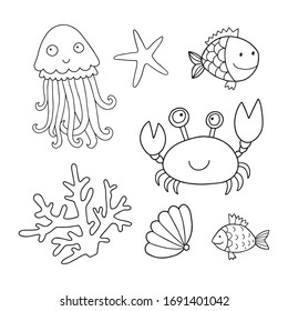 Ocean Animals Drawing For Kids - Galuh Karnia458