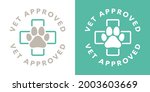 Vet approved round vector icon badge logo