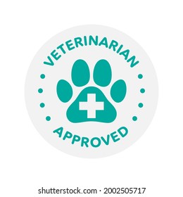 Vet approved round vector icon badge logo