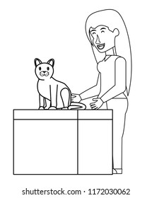 vet and cat design