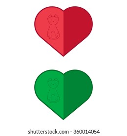 Vet Cat Heart Set