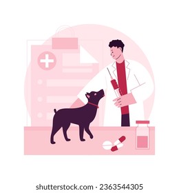 Vet clinic abstract concept vector illustration. Vet hospital, surgery, vaccination services, animal clinic, pets medical care, veterinary service, diagnostic equipment abstract metaphor.