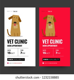 Vet Clinic Book Appointment App Design for Smart Phones