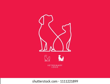 Vet Clinic Logo, Cat and dog design, Veterinary brand design
