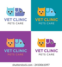 VET CLINIC SIGN CAT  DOG LOGOTYPE