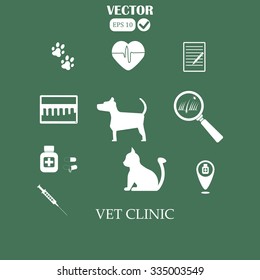 Vet clinic. Veterinary banner. Vector illustrator