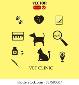 Vet clinic. Veterinary banner. Vector illustrator