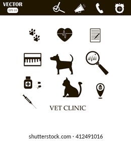 Vet clinic. Veterinary banner. Vector illustrator