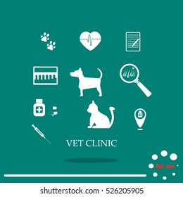 Vet clinic. Veterinary banner. Vector illustrator