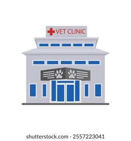 Vet Clinic, Veterinary Flat Vector Illustration