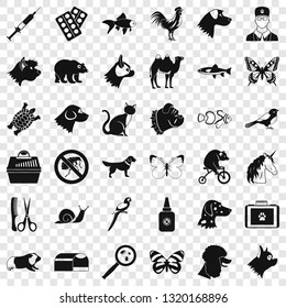 Vet doctor icons set. Simple style of 36 vet doctor vector icons for web for any design