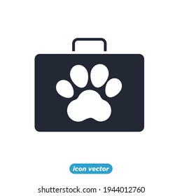 vet help icon. pet first aid kit symbol template for graphic and web design collection logo vector illustration
