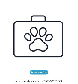 icono de ayuda de vet. plantilla de símbolo de kit de primeros auxilios para colección de diseños gráficos y web ilustración vectorial