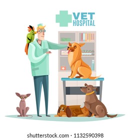 Vet Hospital Pets Illustration