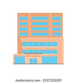 Vet Hospital, Veterinary Flat Vector Illustration